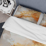 Gold White Champagne Sunrise Spirals I - Duvet Cover Set