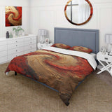 Red Gold Fusion Spiral - Duvet Cover Set