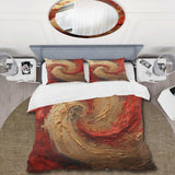 Red Gold Fusion Spiral - Duvet Cover Set