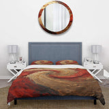 Red Gold Fusion Spiral - Duvet Cover Set