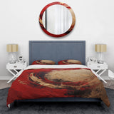 Red Gold Fusion Spiral I - Duvet Cover Set
