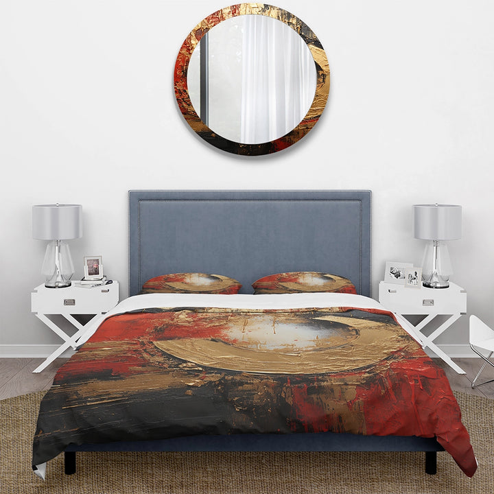 Red Gold Fusion Spiral II - Duvet Cover Set