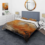 Gold Orange Desert Mirage Spiral - Duvet Cover Set