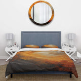 Gold Orange Desert Mirage Spiral I - Duvet Cover Set