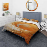 Gold Orange Desert Mirage Spiral II - Duvet Cover Set