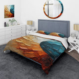 Gold Blue Desert Mirage Spiral - Duvet Cover Set