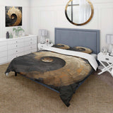 Gold Black Spiral Poteries - Duvet Cover Set