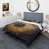 Gold Black Spiral Poteries I - Duvet Cover Set