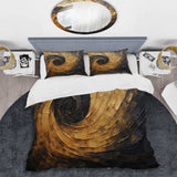 Gold Black Spiral Poteries I - Duvet Cover Set