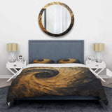 Gold Black Spiral Poteries I - Duvet Cover Set