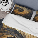 Gold Black Spiral Poteries I - Duvet Cover Set