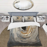 Grey And Gold Mystical Spirals - Duvet Cover Set