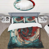 Red Blue Majestic Motion Spiral II - Duvet Cover Set