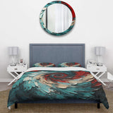 Red Blue Majestic Motion Spiral II - Duvet Cover Set