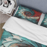 Red Blue Majestic Motion Spiral II - Duvet Cover Set