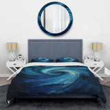 Blue Swirl Wave Spiral I - Duvet Cover Set