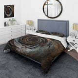 Bronze Whirling Wisdom Vortex I - Duvet Cover Set