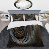 Bronze Whirling Wisdom Vortex I - Duvet Cover Set