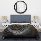 Bronze Whirling Wisdom Vortex I - Duvet Cover Set