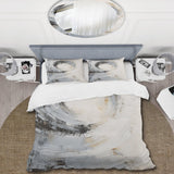 White And Grey Majestic Motion - Duvet Cover Set