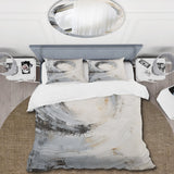 White And Grey Majestic Motion - Duvet Cover Set