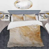 Gold White Marble Geode Magic - Duvet Cover Set