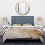 Gold White Marble Geode Magic - Duvet Cover Set