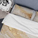 Gold White Marble Geode Magic - Duvet Cover Set