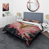 Pink And Gold Angel Wings - Duvet Cover Set