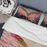 Pink And Gold Angel Wings - Duvet Cover Set