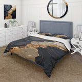 Minimalism Chrome Gold And Black Poteries II - Duvet Cover Set