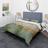 Green Gold Minimalism Poteries - Duvet Cover Set