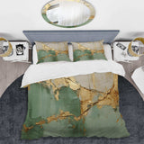 Green Gold Minimalism Poteries - Duvet Cover Set