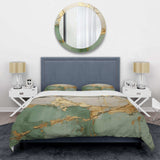 Green Gold Minimalism Poteries - Duvet Cover Set