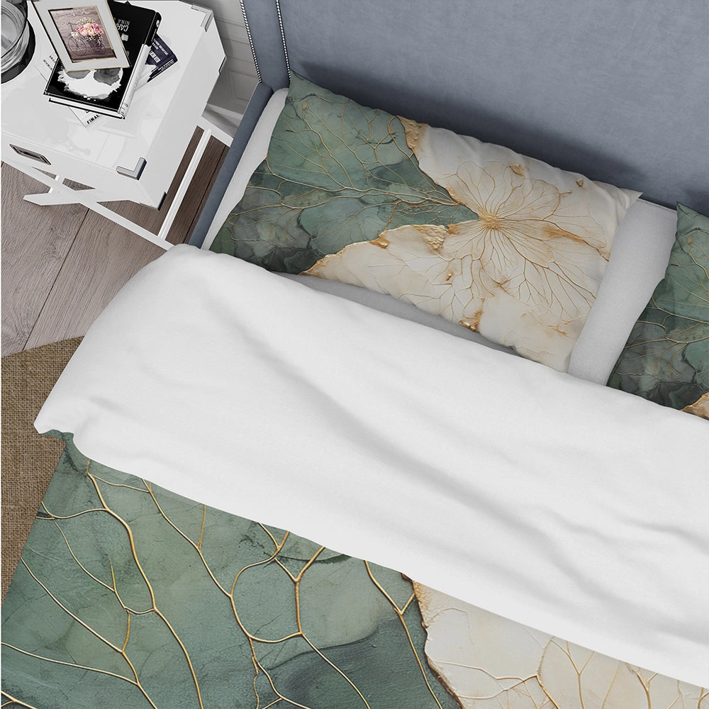 Green Gold Minimalism Poteries I - Duvet Cover Set