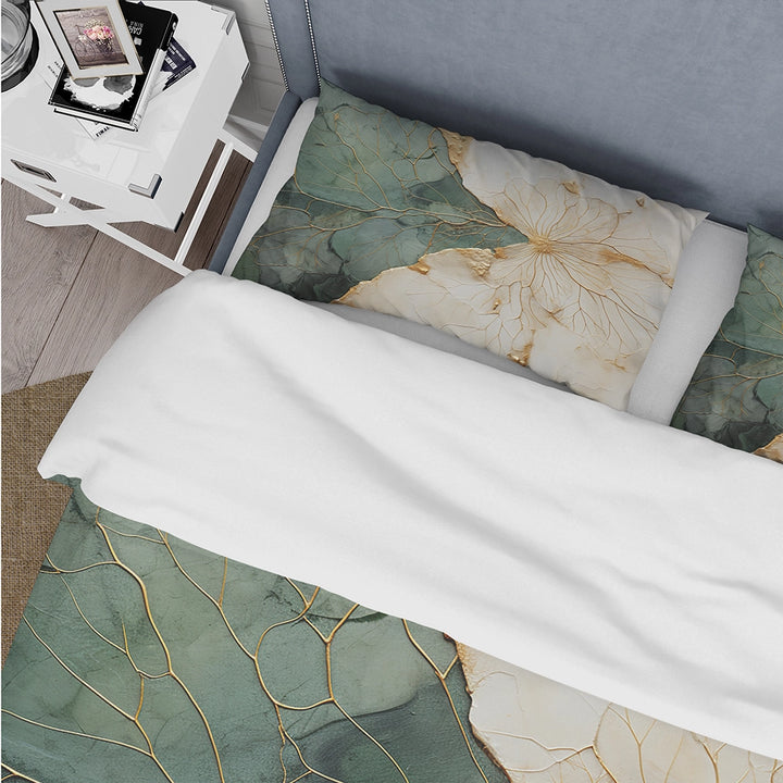 Green Gold Minimalism Poteries I - Duvet Cover Set