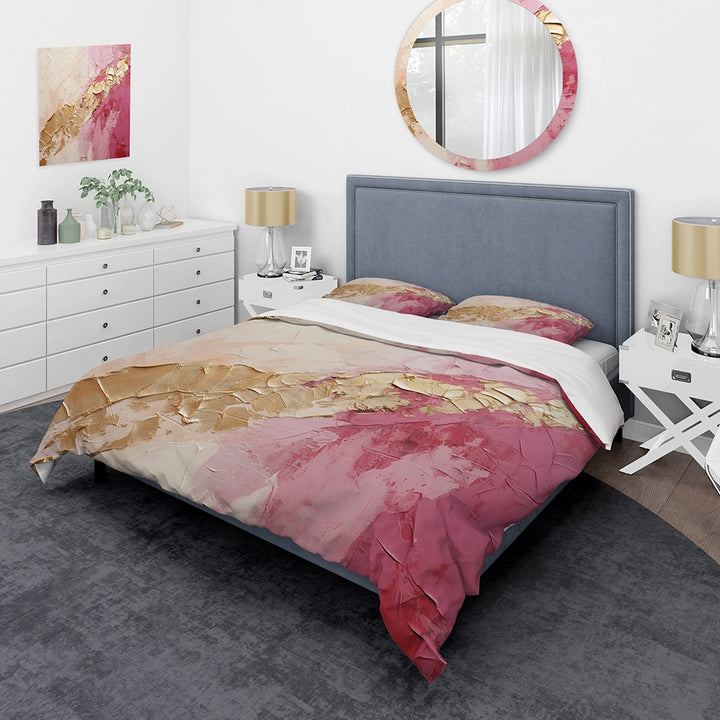 Pink Gold Minimalism Poteries I - Duvet Cover Set