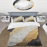 Black Gold Adorned Poteries V - Duvet Cover Set