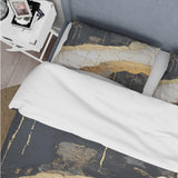 Black Gold Adorned Poteries V - Duvet Cover Set