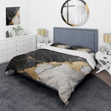 Black Gold Adorned Poteries III - Duvet Cover Set