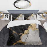 Black Gold Adorned Poteries III - Duvet Cover Set