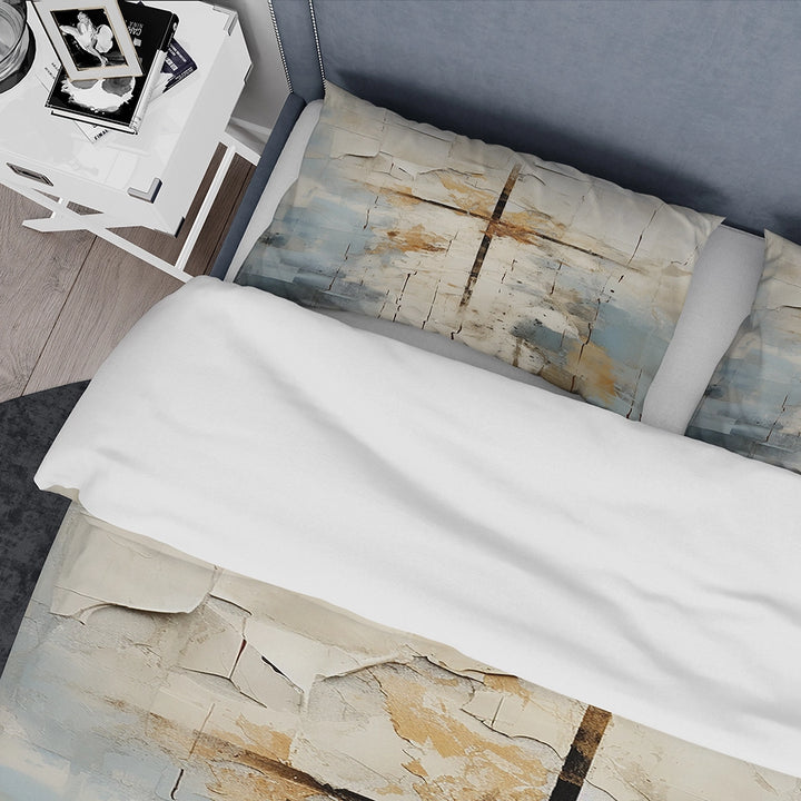 Beige Christianity Cross Of Jessus II - Duvet Cover Set