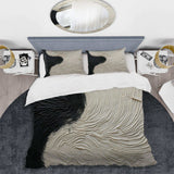 Minimalism Black And White Paint Reunion - Duvet Cover Set