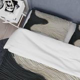 Minimalism Black And White Paint Reunion - Duvet Cover Set