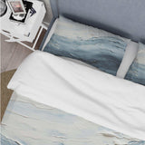 Minimalism Black And Blue Paint Wave II - Duvet Cover Set