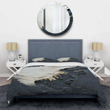 Minimalism Black And White Paint Wave III - Duvet Cover Set