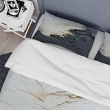 Minimalism Black And White Paint Wave III - Duvet Cover Set