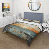 Modern Coastal Mystic Sunrise I - Duvet Cover Set