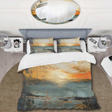 Modern Coastal Mystic Sunrise I - Duvet Cover Set