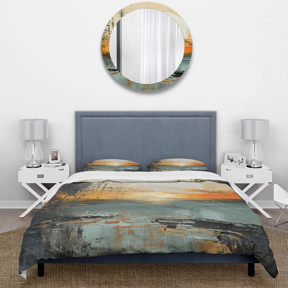 Modern Coastal Mystic Sunrise I - Duvet Cover Set
